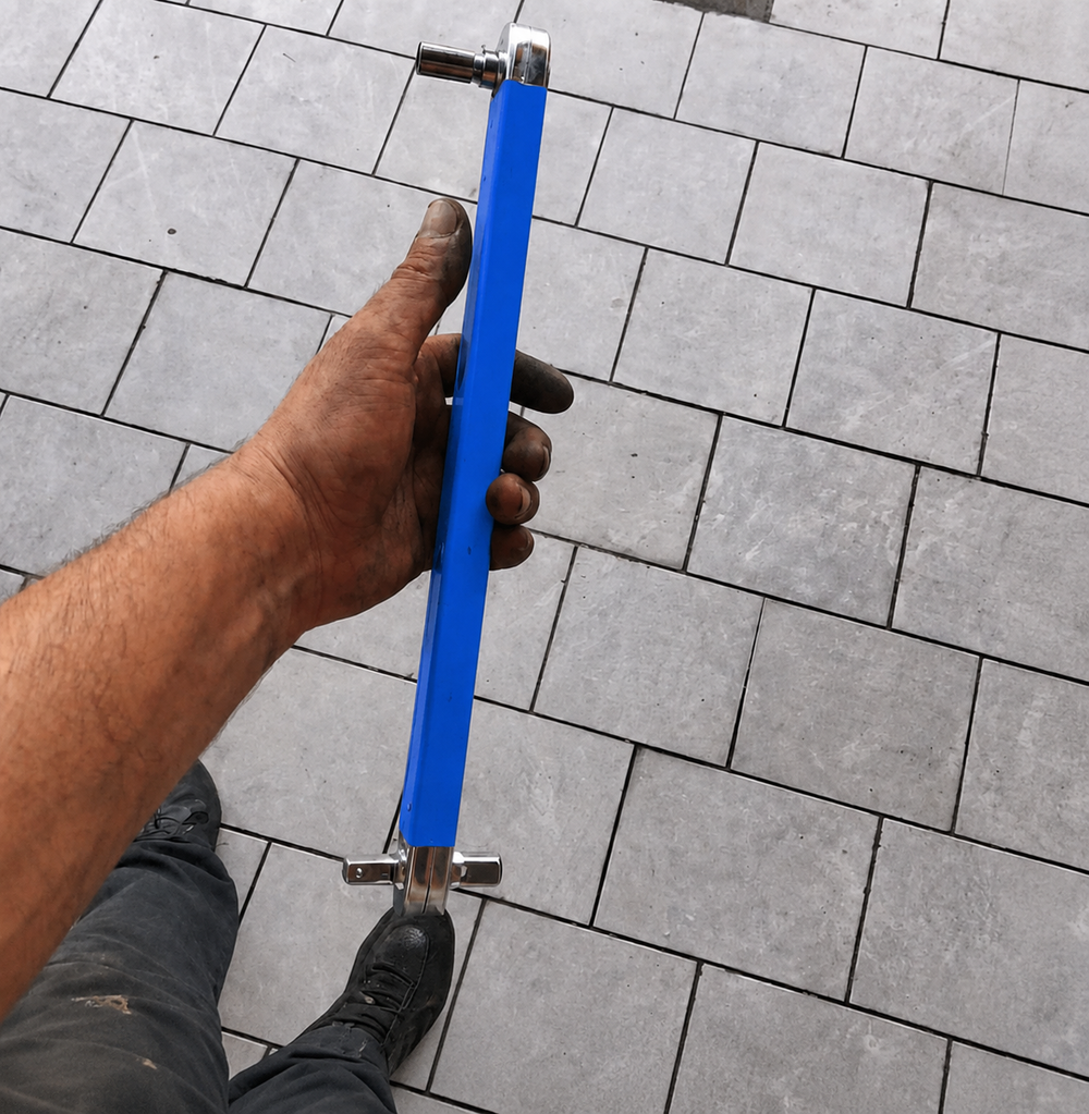 Customer using the product