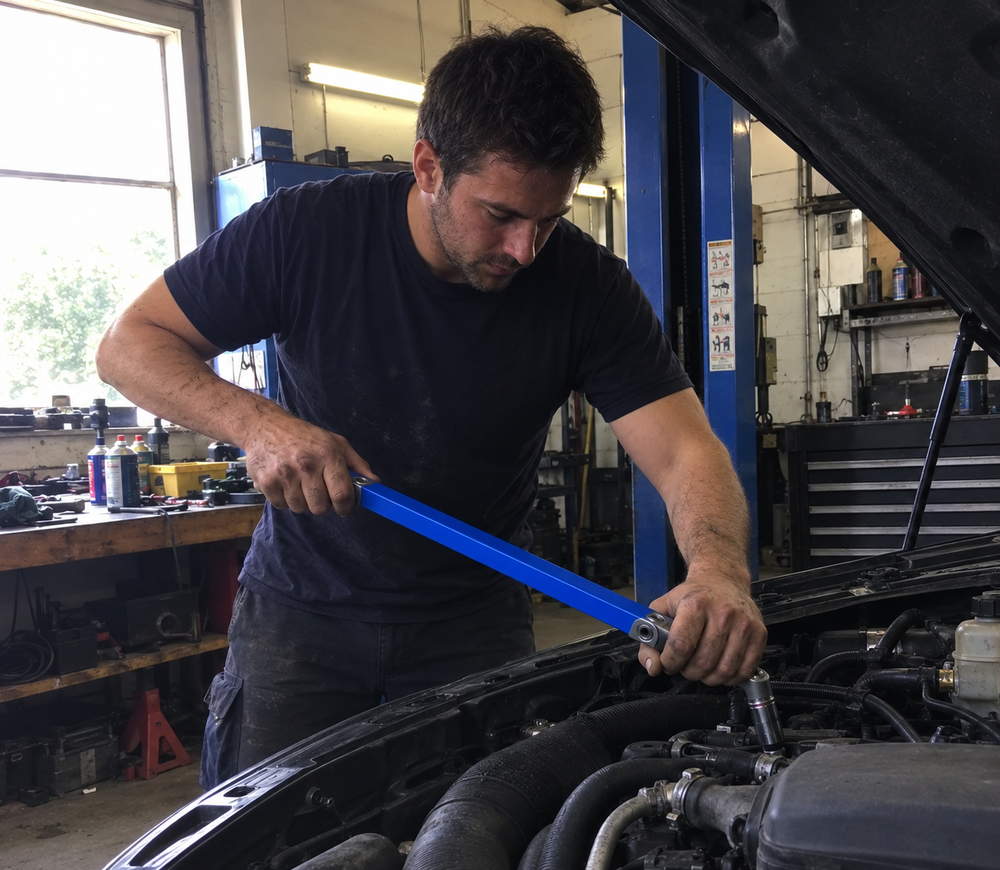 Customer using the product